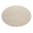 Oval Placemats in Mix of Light Warm Beige and White