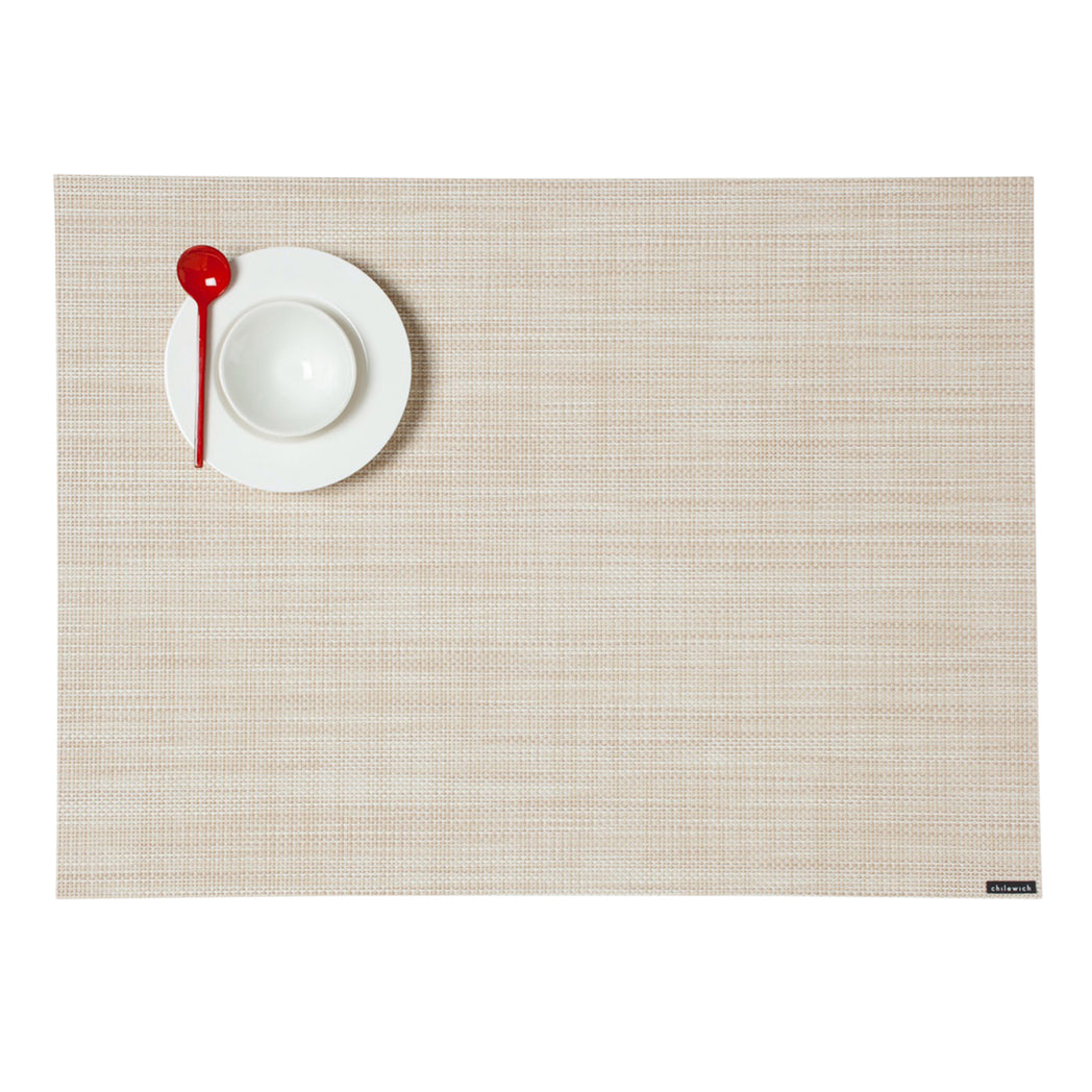 Mini Basketweave Placemats - Parchment With Prop