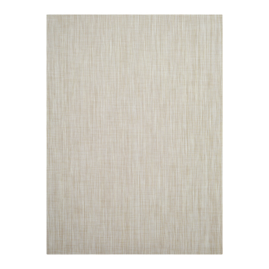 Parchment Woven Floor Mat in Mix of Light Warm Beige and White