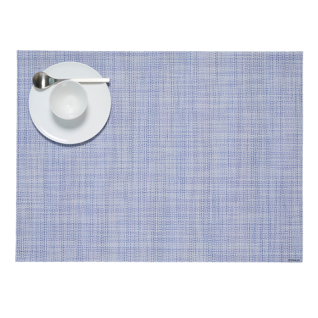 Mini Basketweave Placemats - Periwinkle With Prop