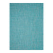Turquoise Woven Floor Mat in Vivid Blue Green