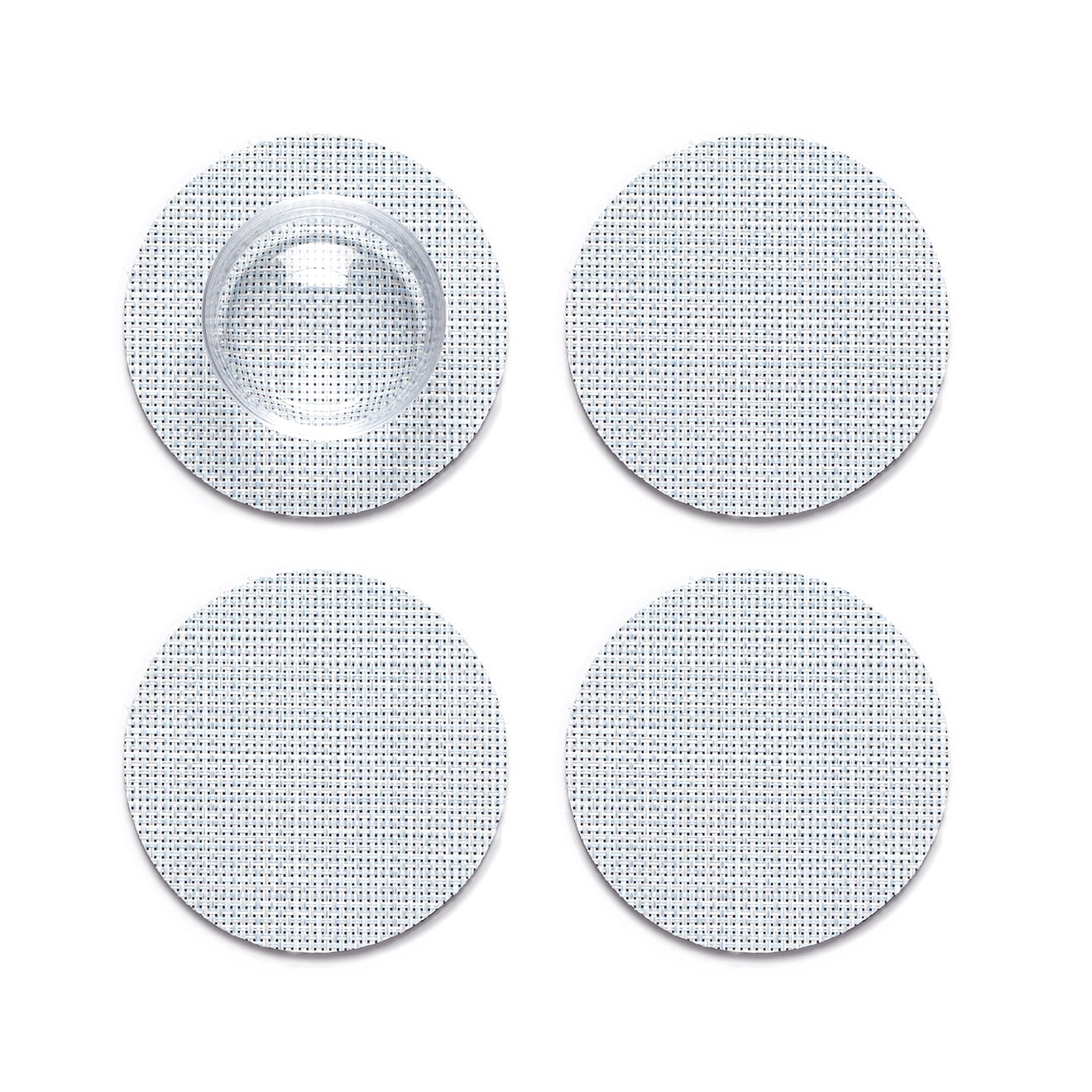 Set of 4 Coasters in Light Cool Blue