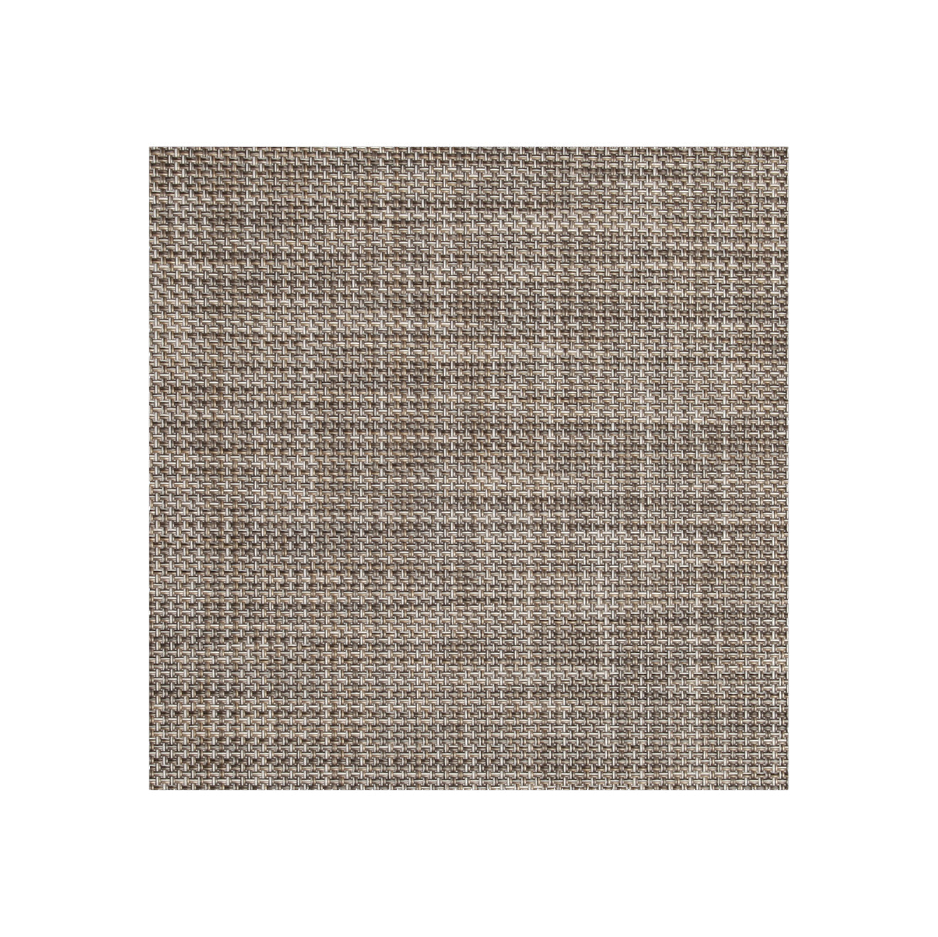 Chilewich Basketweave floor mat in Soapstone, showcasing woven terrastrand yarn texture and modern design aesthetic.