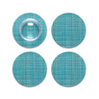 Set of 4 Coasters in Vivid Blue Green