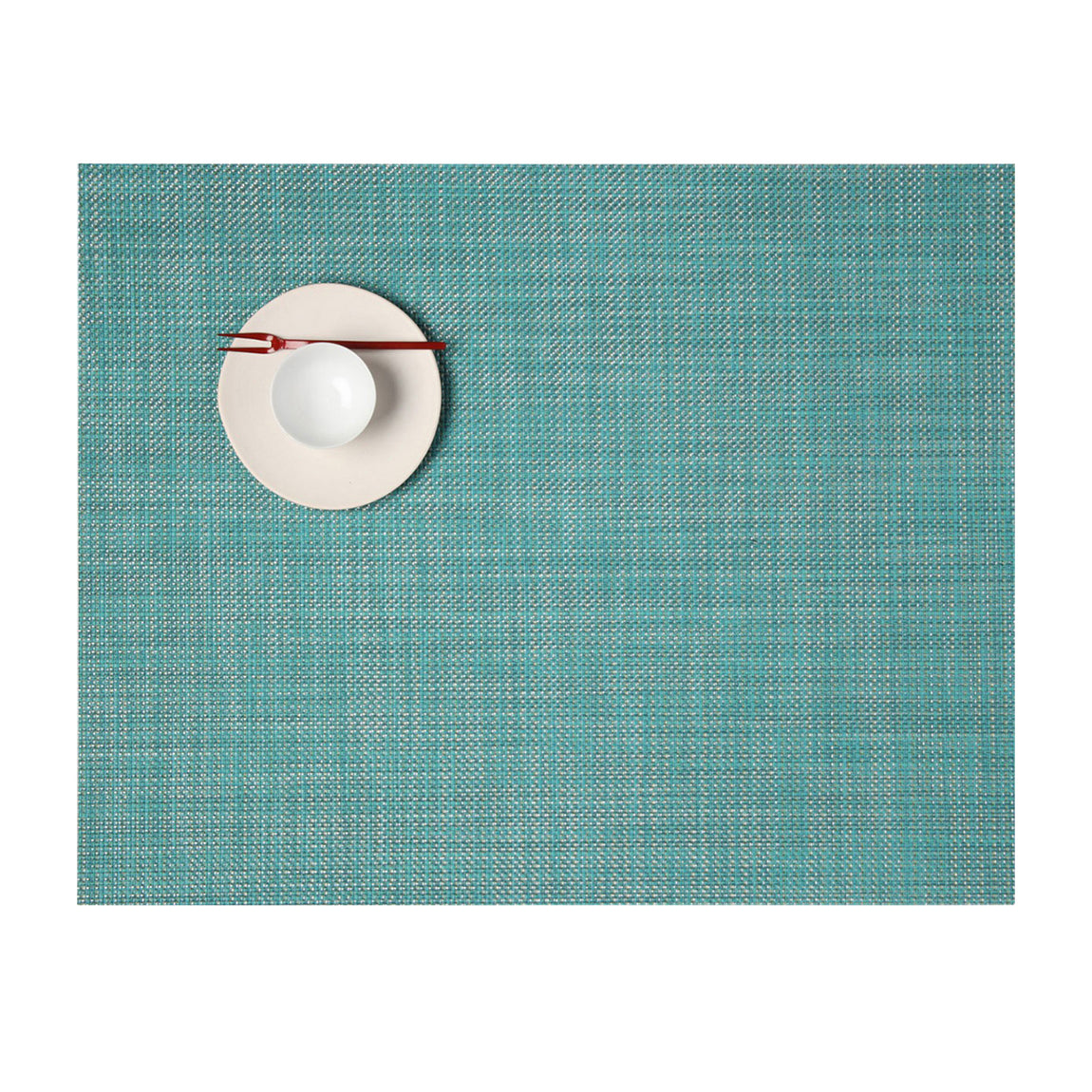 Mini Basketweave Placemats - Turquoise View 1