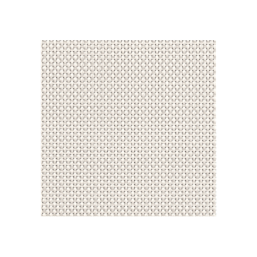 Chilewich Basketweave floor mat in White, showcasing woven terrastrand yarn texture and modern design aesthetic.