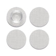 Set of 4 Coasters in Metallic White