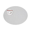 Oval Placemats in Metallic White