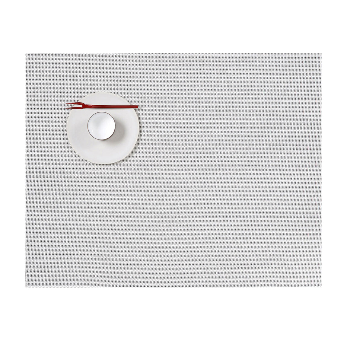 Mini Basketweave Placemats - White View 1