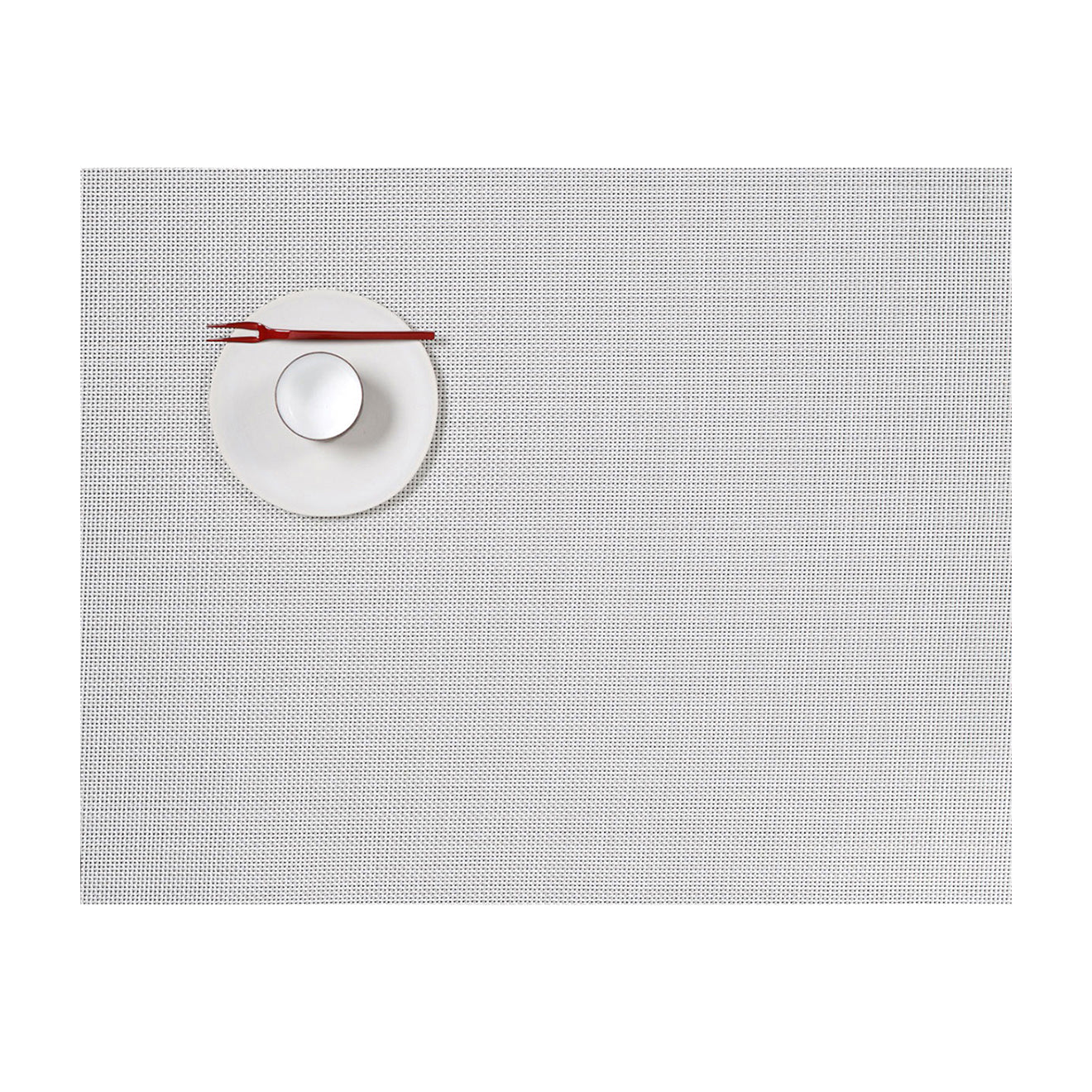 White Placemats in Metallic White