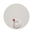Round Placemats in Metallic White