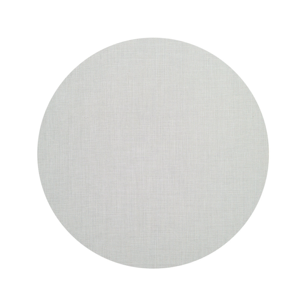 Round Woven Floor Mat in Metallic White