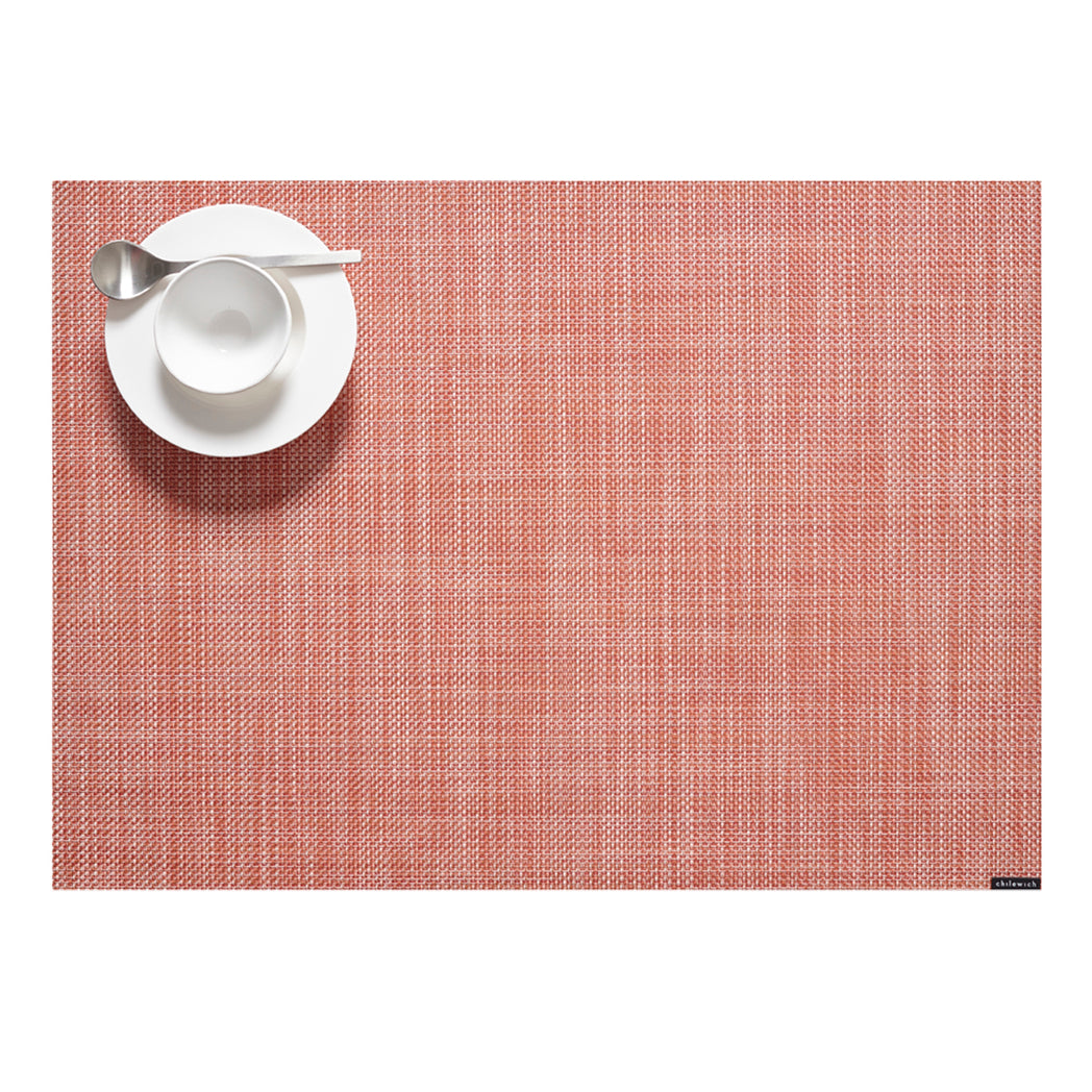 Mini Basketweave Placemats - Clay With Prop