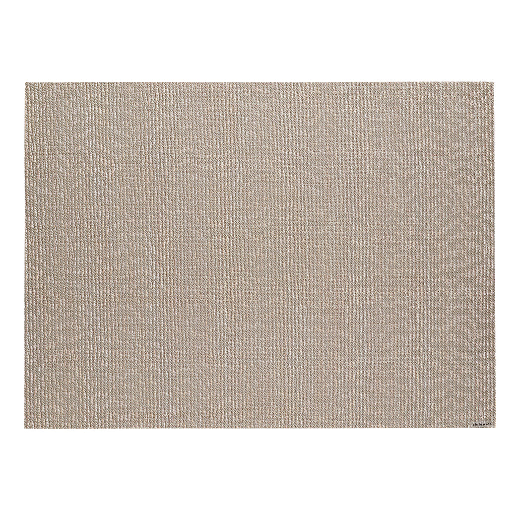 Mica Placemats in Metallic Midtone Warm Silver with Light Pink and Off White