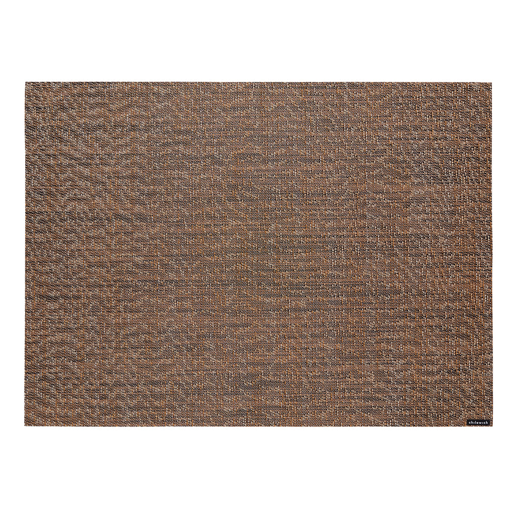 Mocha Placemats in Dark Warm Brown Base with Orange Brown and Warm Beige