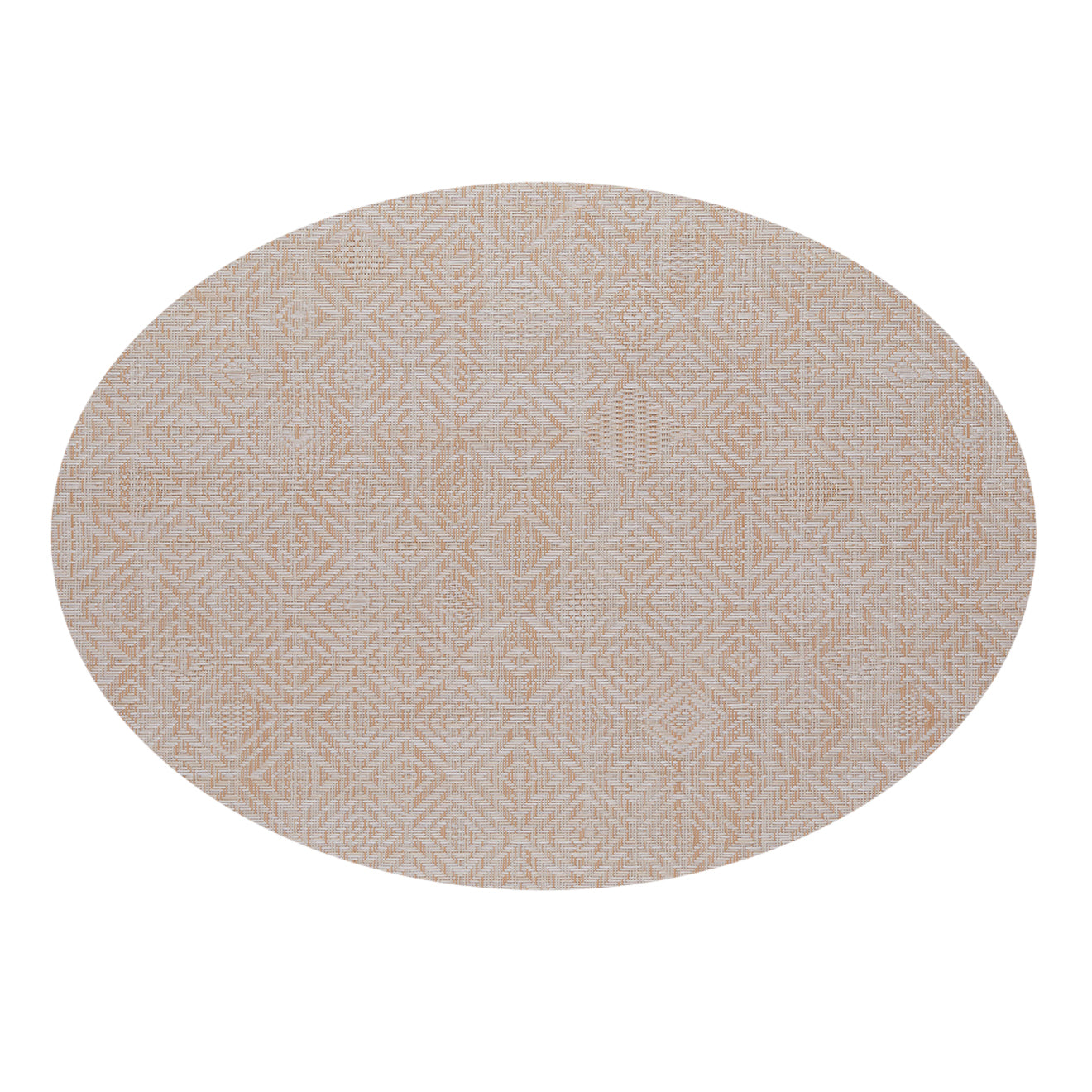 Oval Placemats in Warm Beige Tones