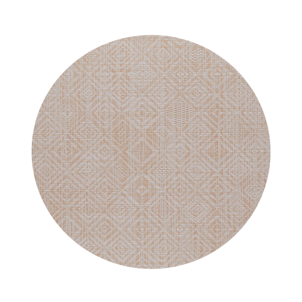 Round Placemats in Warm Beige Tones