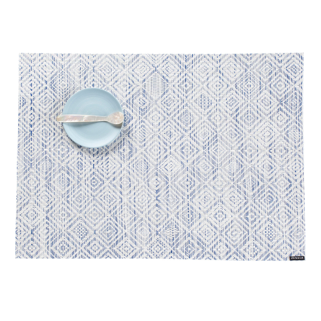 Blue Placemats in Dark Blue and Cool Off White