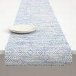 14'' x 72'' Table Runners in Dark Blue and Cool Off White