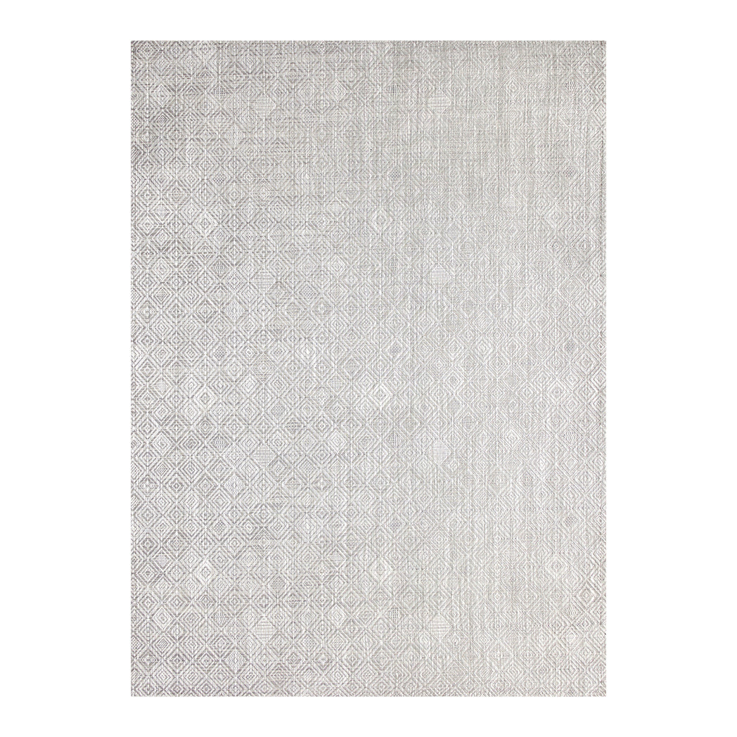 Grey Woven Floor Mat in Light Warm Grey