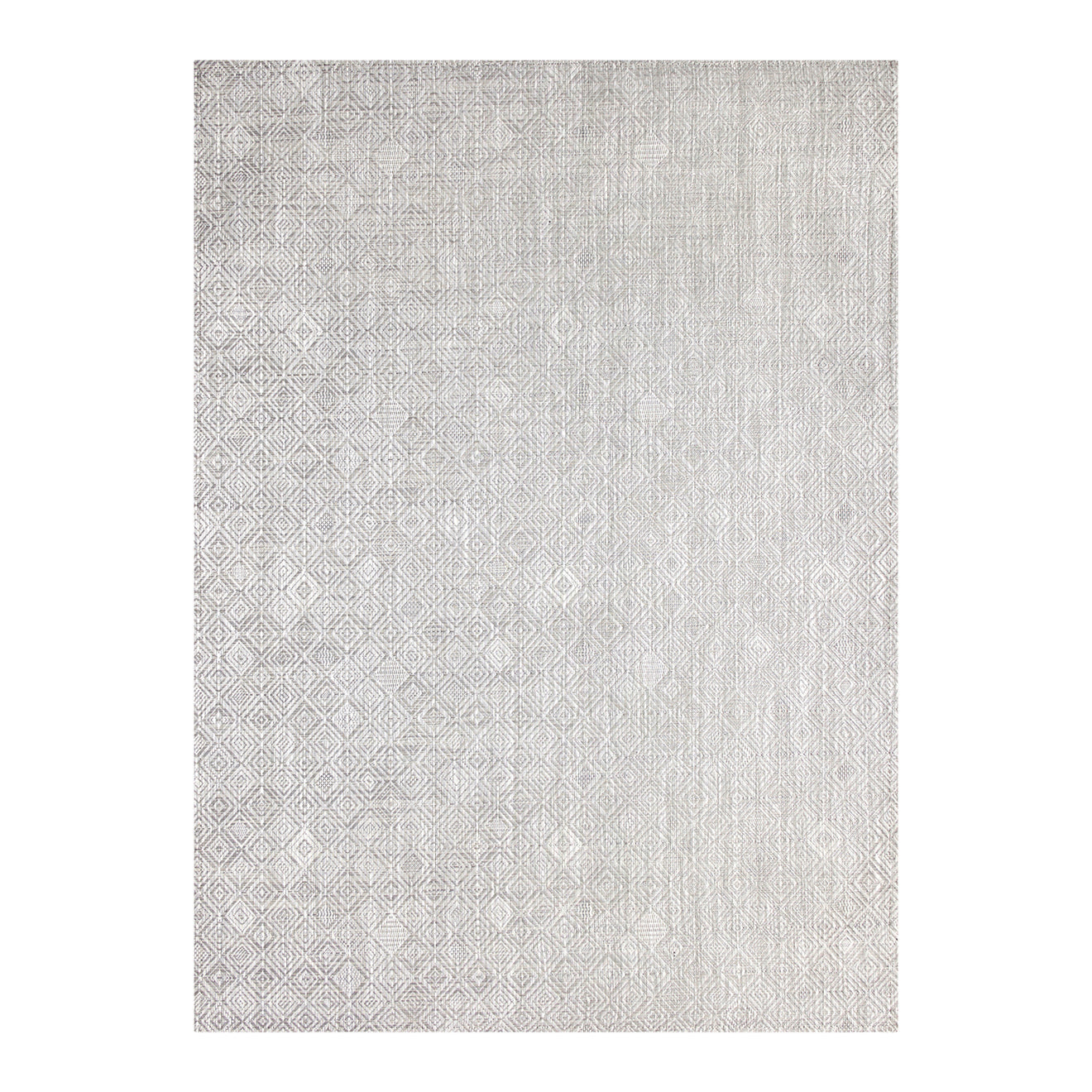 Grey Woven Floor Mat in Light Warm Grey