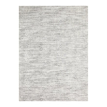 White/Black Woven Floor Mat in Black and Cool Off White