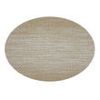 Oval Placemats in Mix of Muted Metallic Gold and White