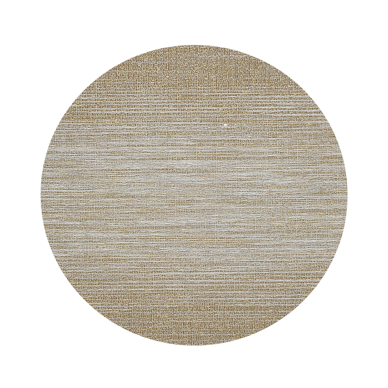Round Placemats in Mix of Muted Metallic Gold and White