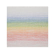 Rainbow Woven Floor Mat in Light Neutral Beige with Red, Orange, Yellow, Green, Blue and Violet