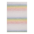 Rectangle Woven Floor Mat in Light Neutral Beige with Red, Orange, Yellow, Green, Blue and Violet