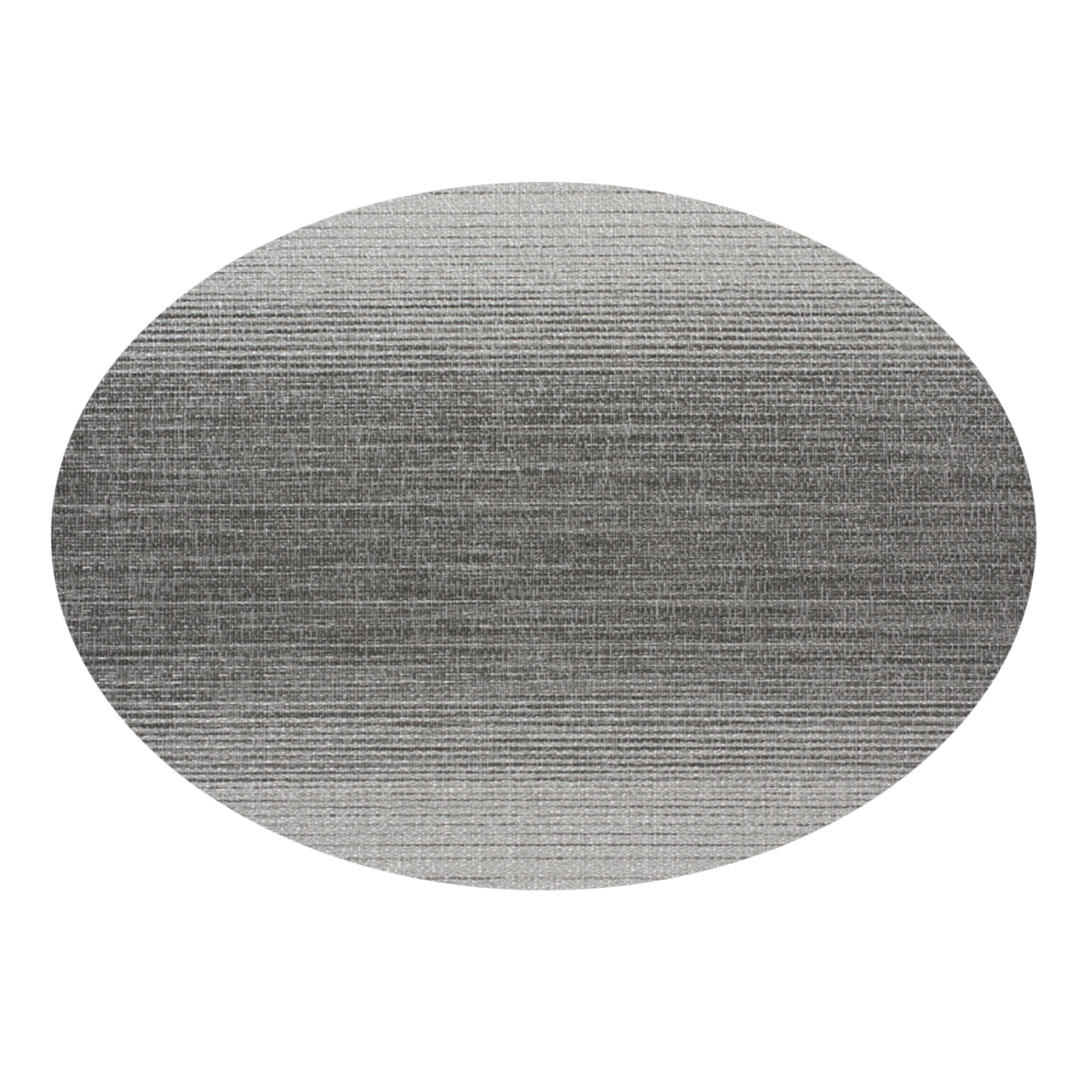 Oval Placemats in Mix of Metallic Silver and Dark Neutral Grey