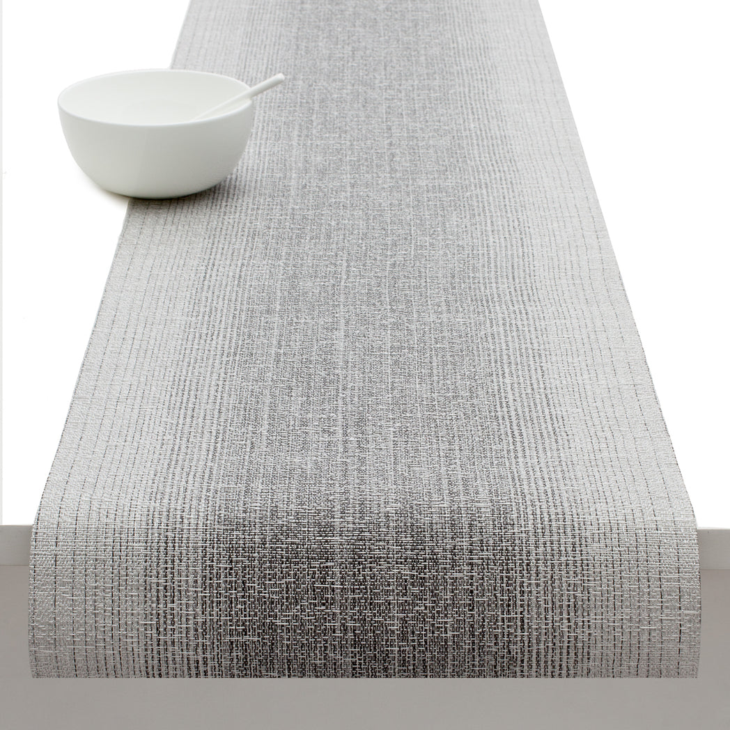 14'' x 72'' Table Runners in Mix of Metallic Silver and Dark Neutral Grey