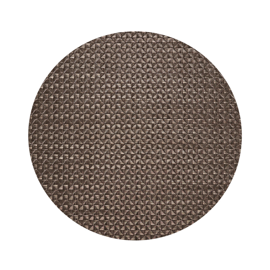 Round Placemats in Metallic Dark Cool Brown