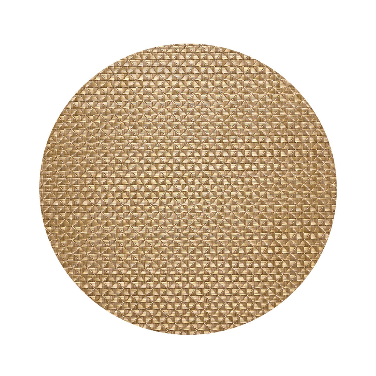 Round Placemats in Muted Metallic Gold