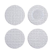 Set of 4 Coasters in Metallic White