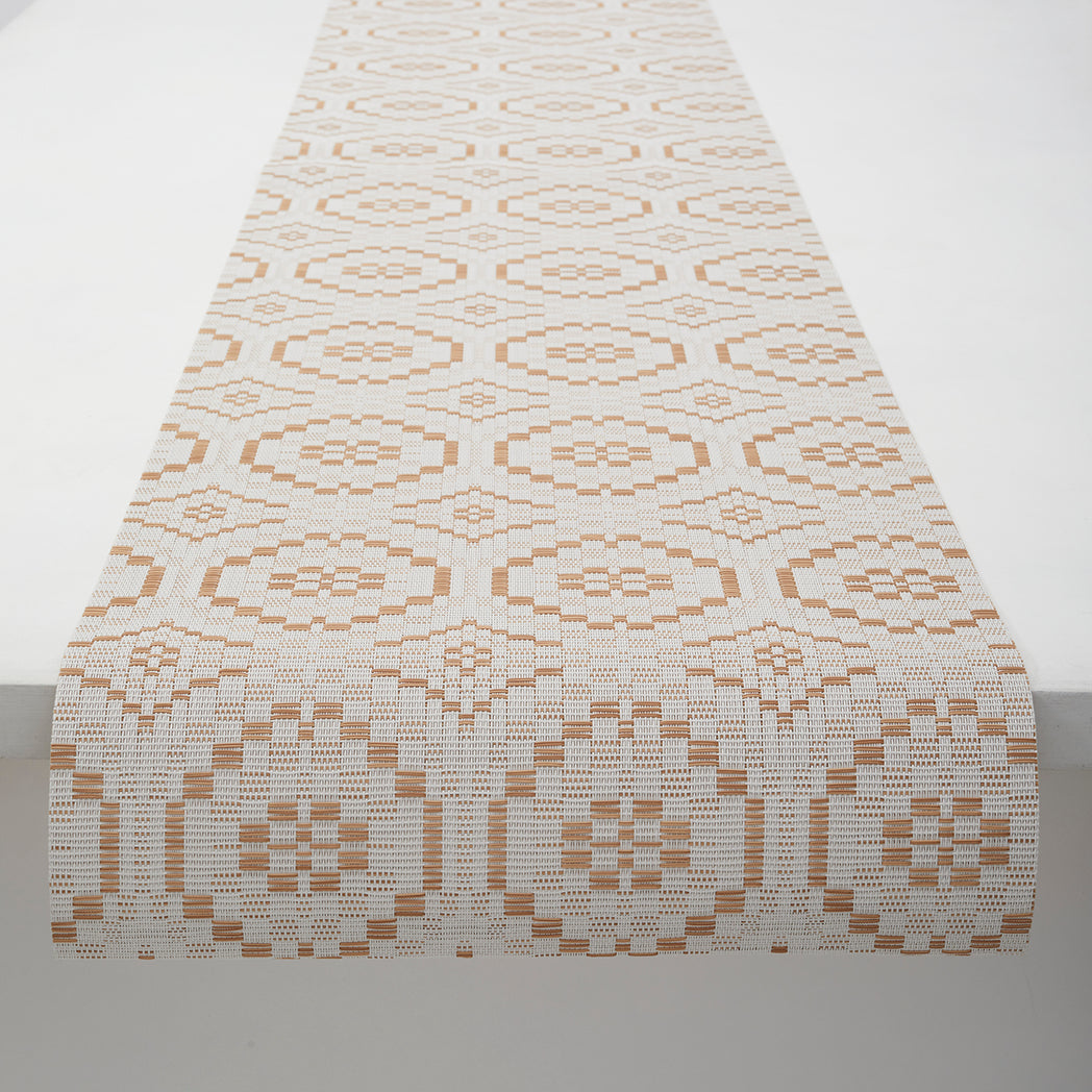 Overshot Table Runners - Butterscotch With Prop