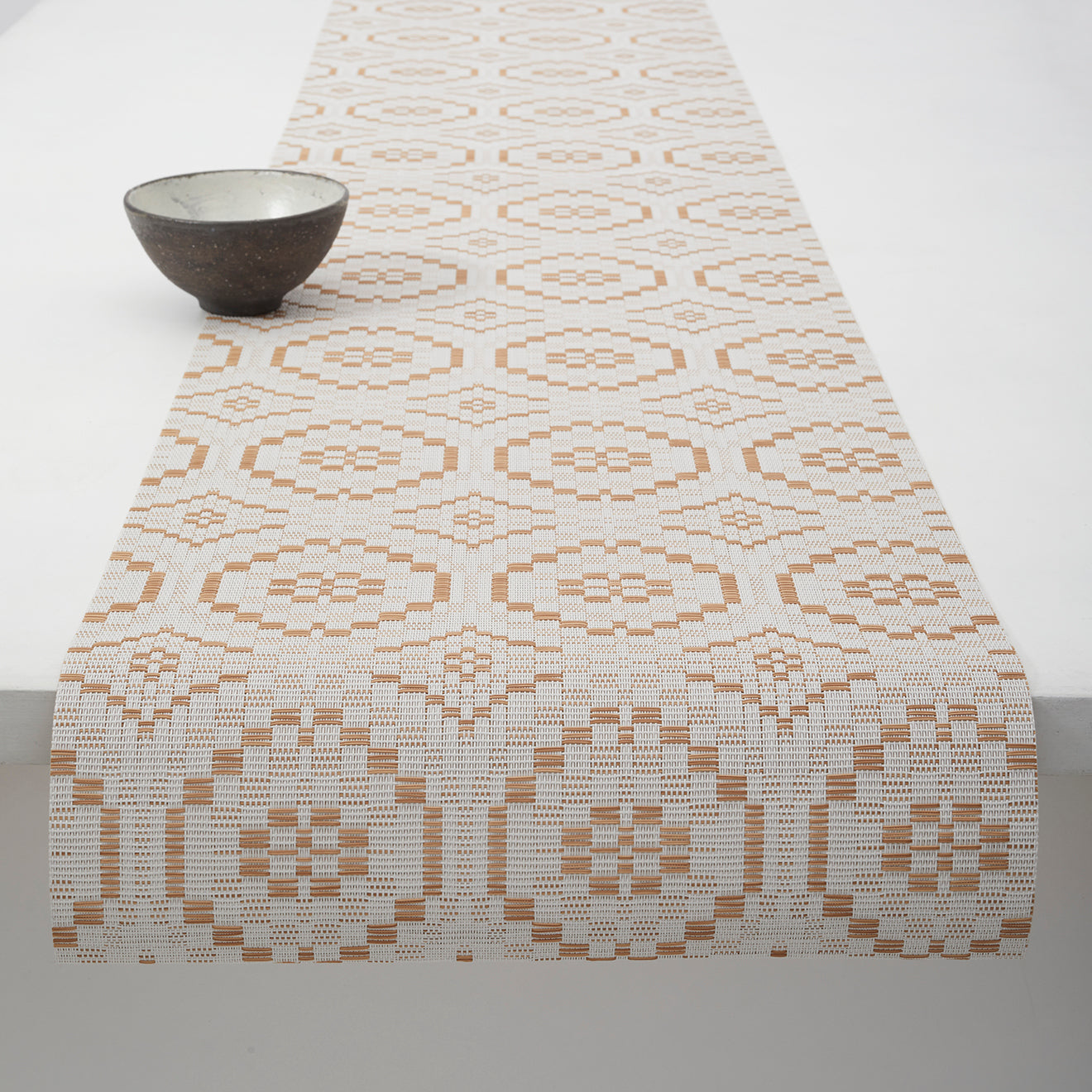 14'' x 72'' Table Runners in Light Neutral Base with Light Warm Tan Accent