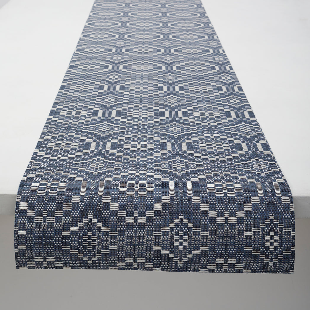 Overshot Table Runners - Denim With Prop