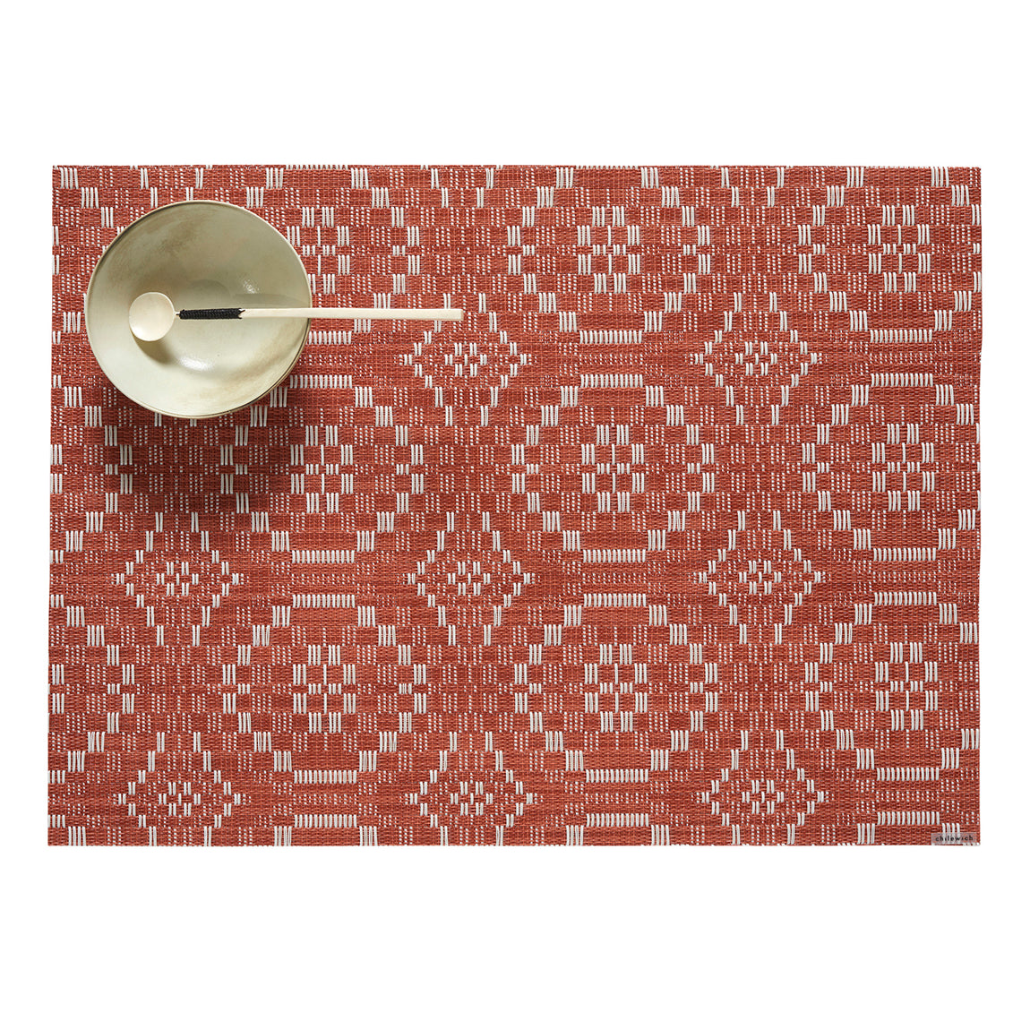 Overshot Placemats - Paprika View 1