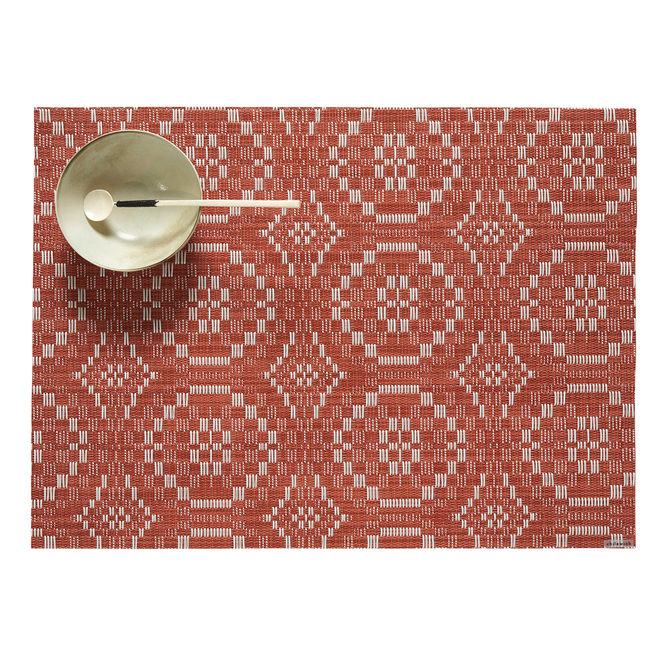 Overshot Placemats - Paprika With Prop
