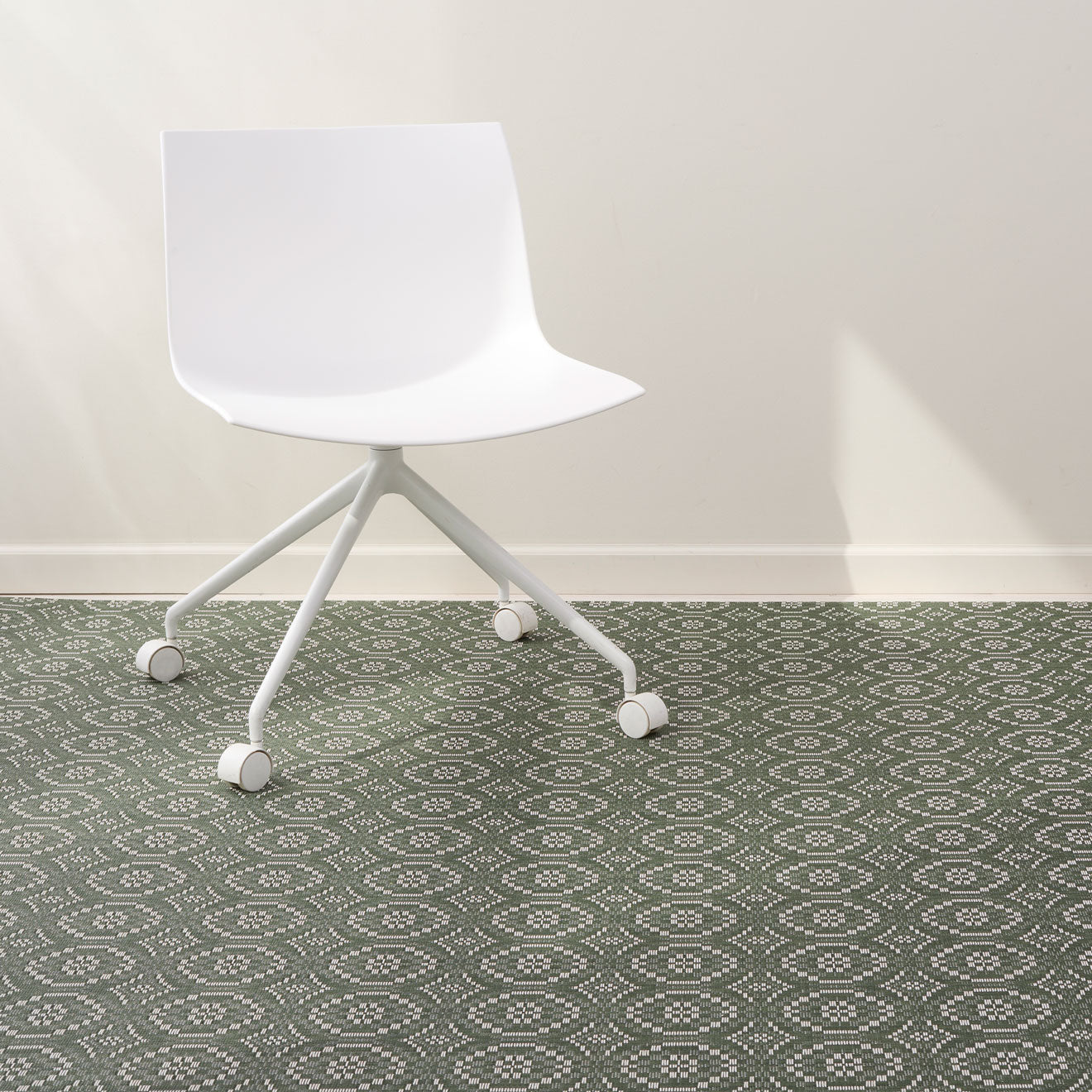 Detail image of Chilewich woven material showcasing texture, color, and pattern of the terrastrand yarn weave.