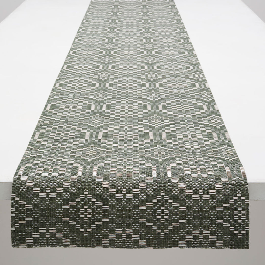 Detail image of Chilewich woven material showcasing texture, color, and pattern of the terrastrand yarn weave.