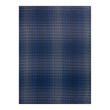 Ocean Woven Floor Mat in Dark Navy Blue with Shades of Vivid Blue and Blue Green