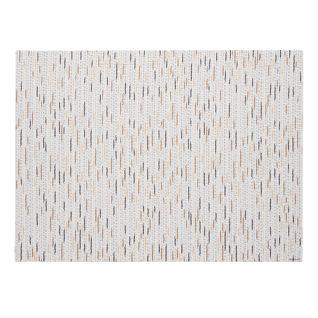 Sesame Placemats in Light Neutral Beige Base with a Mix of Warm Brown and Beige Accents