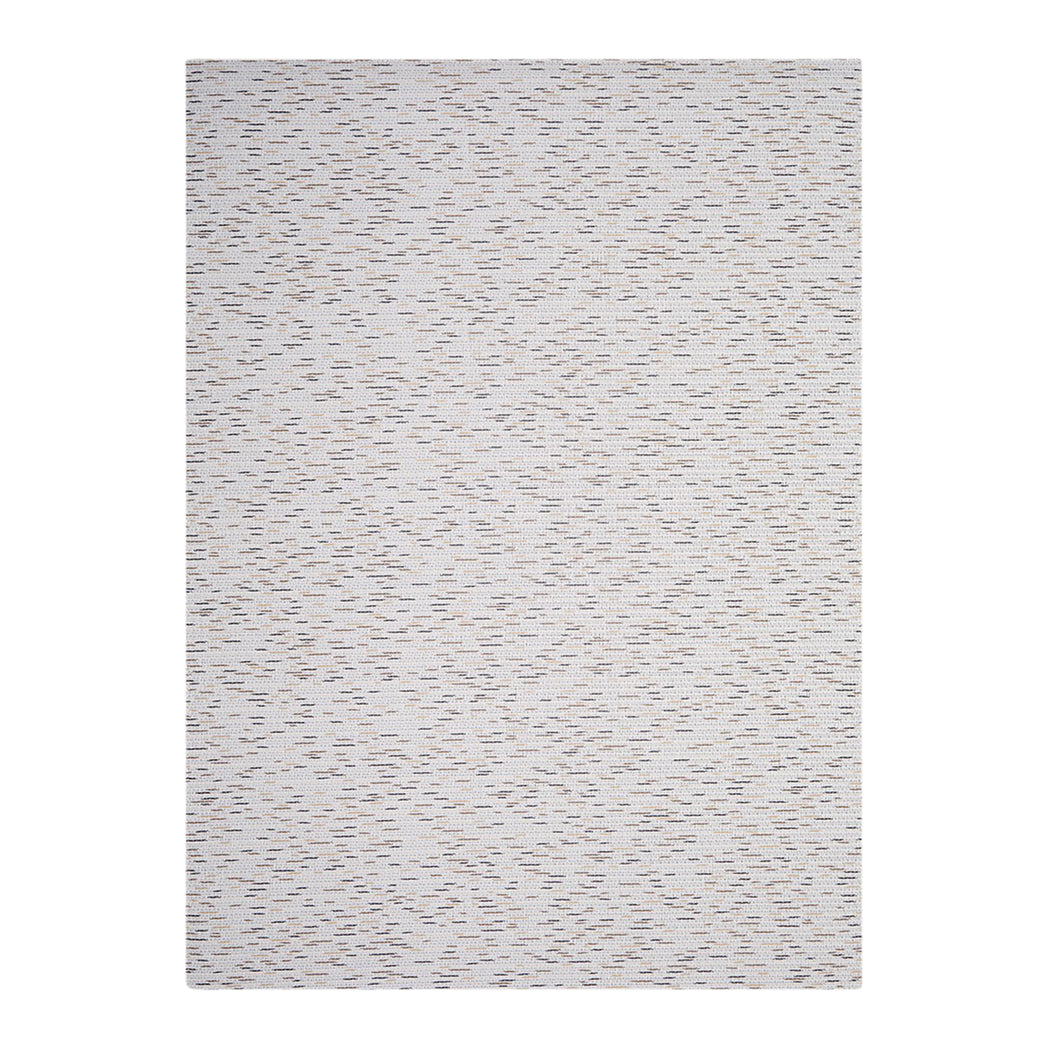Sesame Woven Floor Mat in Light Neutral Beige Base with a Mix of Warm Brown and Beige Accents