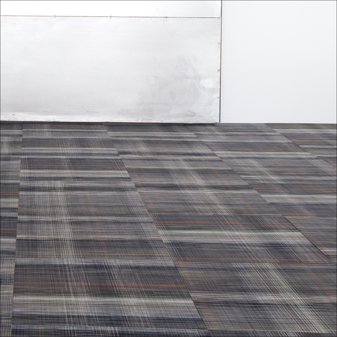 Plaid Installed Flooring - Grey