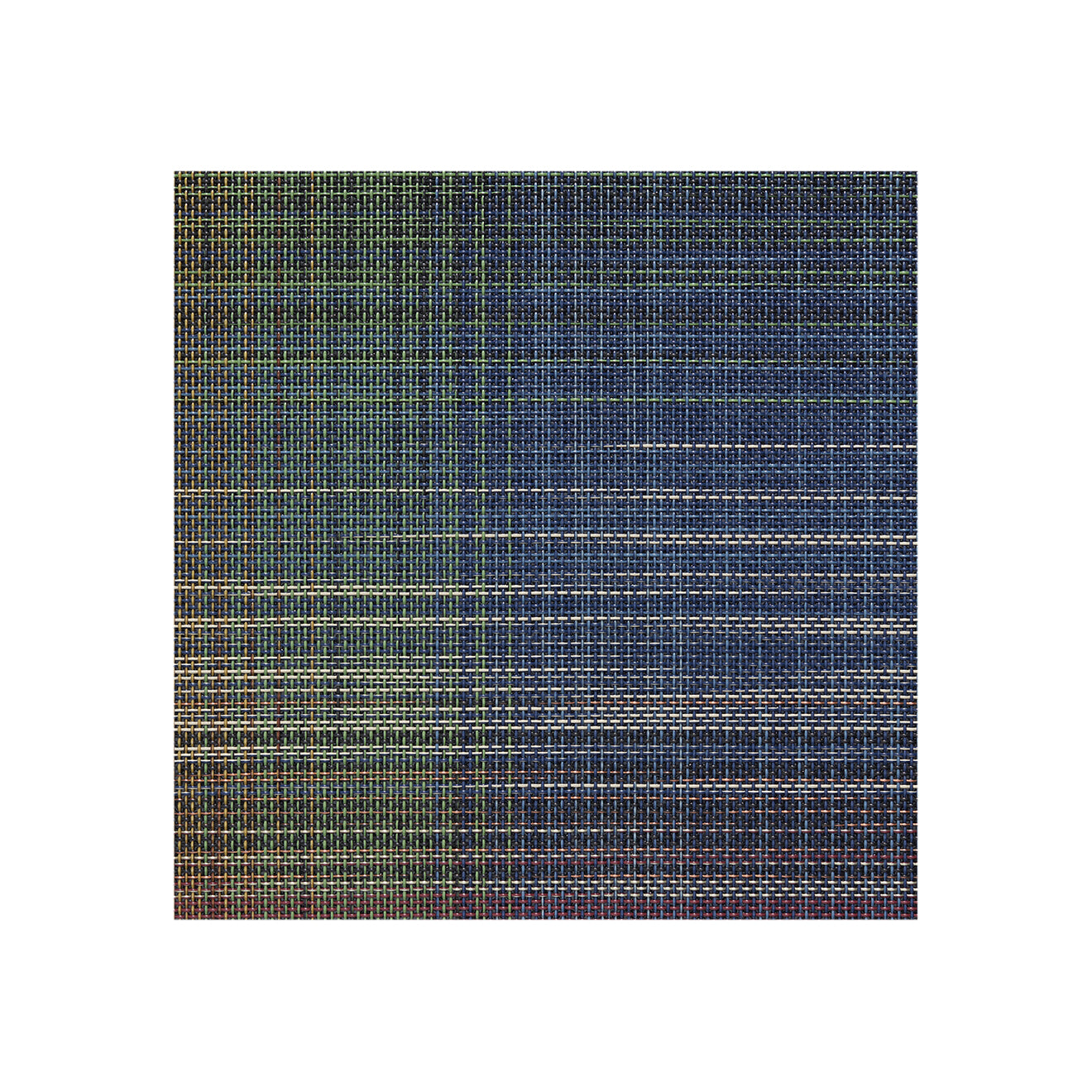 Detail image of Chilewich woven material showcasing texture, color, and pattern of the terrastrand yarn weave.