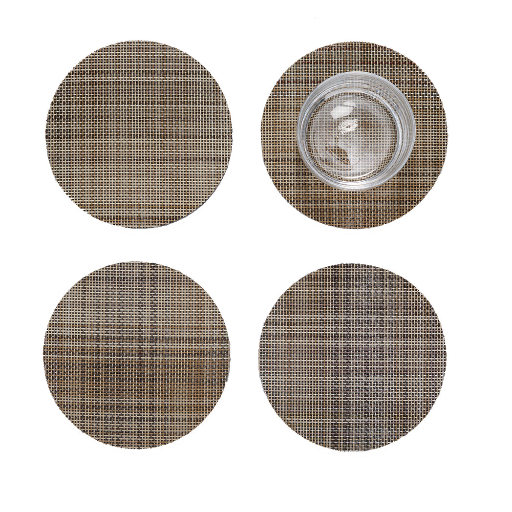 Detail image of Chilewich woven material showcasing texture, color, and pattern of the terrastrand yarn weave.