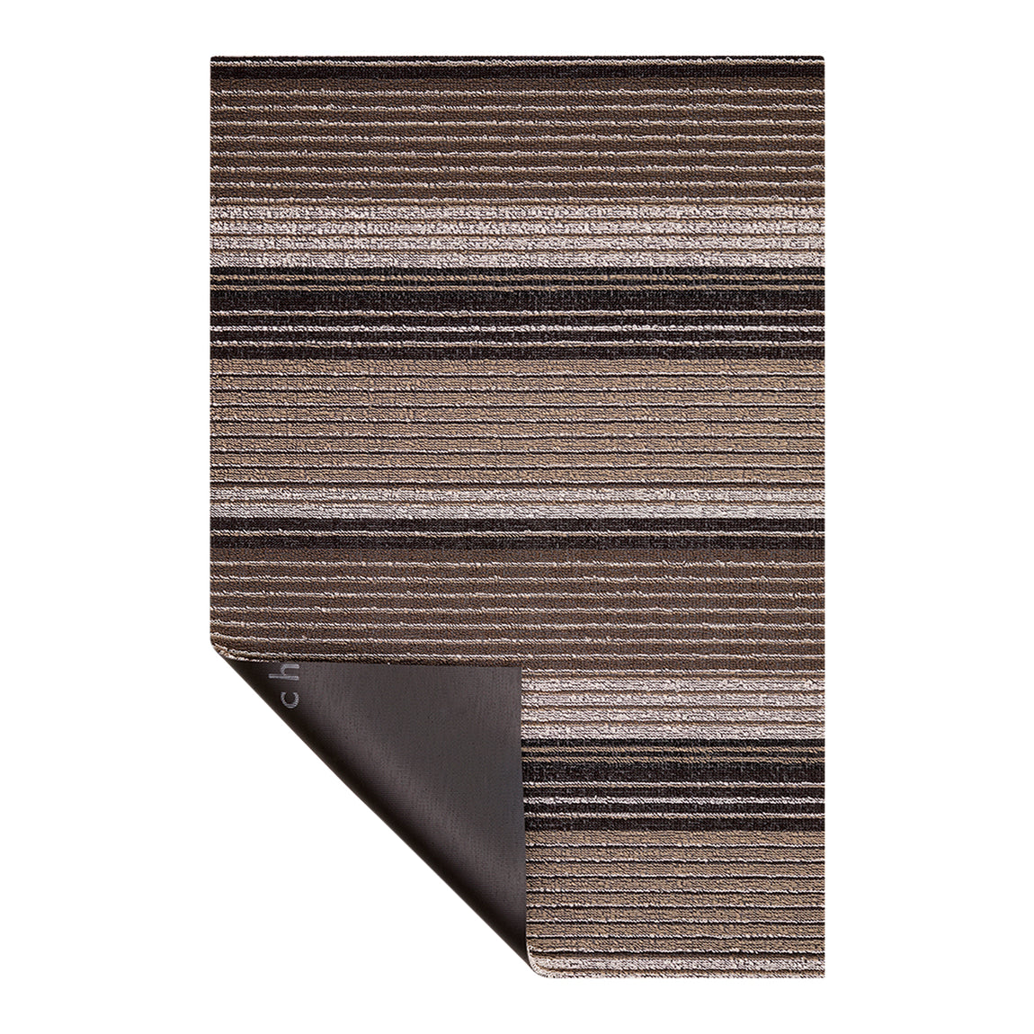 Pleat Stripe Shag Mats - Oyster