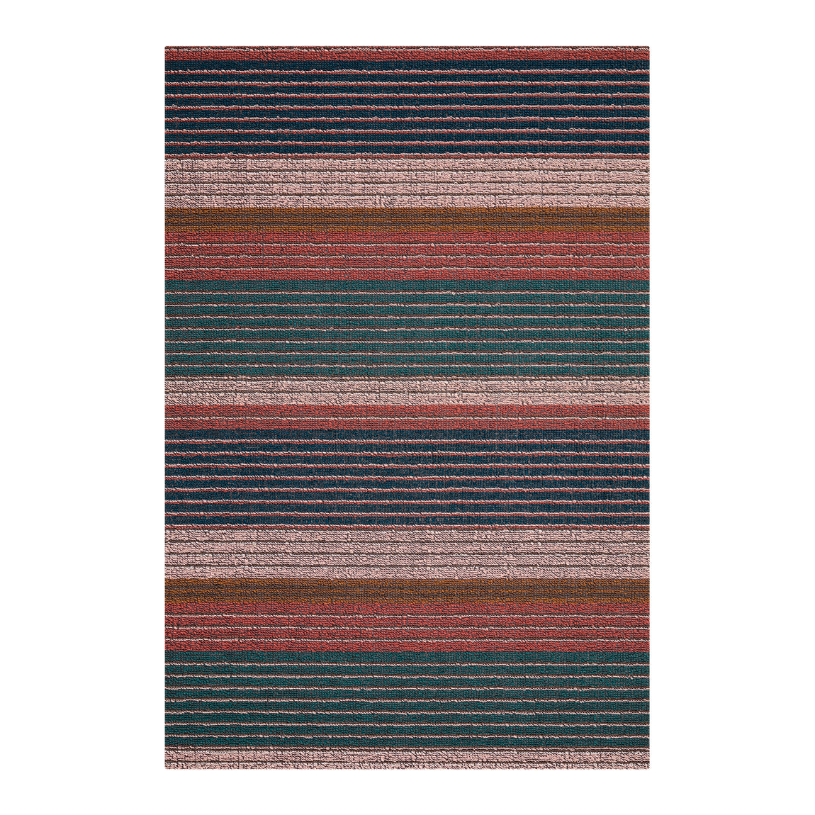 Pleat Stripe Shag Mats - Raspberry View 1